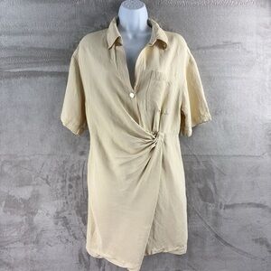 SANDRO Butter Yellow/Beige Mini Dress | US Size 4